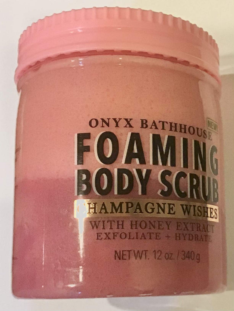 ONYX BATHHOUSE CHAMPAGNE WISHES HONEY EXTRACT EXFOLIATING FOAMING BODY SCRUB - BeesActive Australia