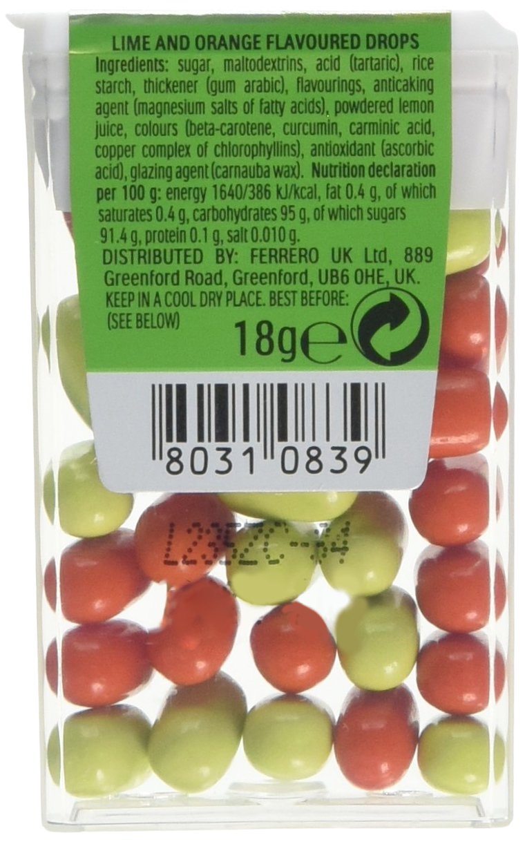 Tic Tac Lime Orange 18 g (Pack of 24) Lime and orange 18 g (Pack of 24) - BeesActive Australia