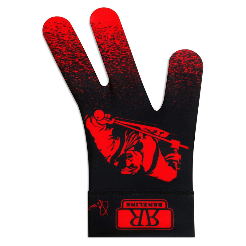 [AUSTRALIA] - Renzline Pool CUE Glove Billiard Player - Red/Black - for Left Hand - One Size fits All 