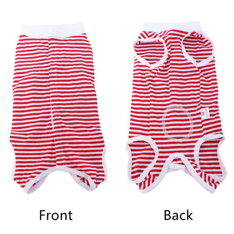 ZIMAOSHAN Recovery Suit for Dogs After Surgery,E-Collar & Cone Alternative，Prevent Licking Dog Bodysuit，Anti-Biting Lick Wound,Surgical Onesies for Female Male,Shedding Suit for Dogs XX-Large Red stripe-short - BeesActive Australia