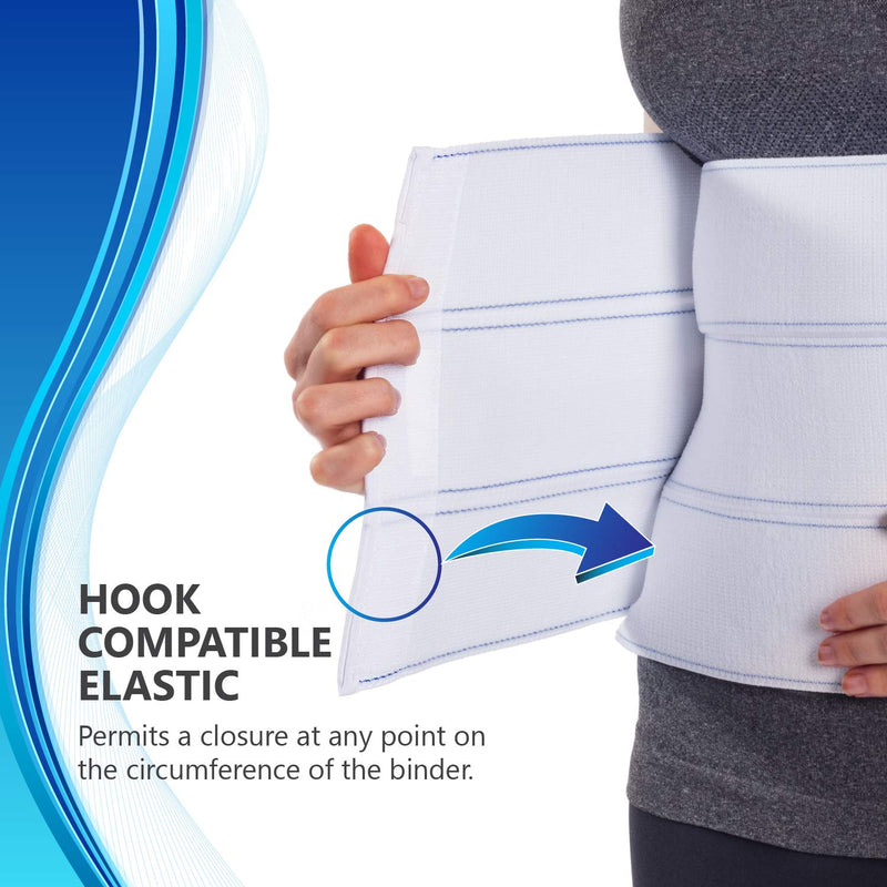 NYOrtho Abdominal Binder Lower Waist Support Belt - Compression Wrap for Men and Women MADE IN USA (30" - 45") 3 Panel - 9" 3 Panel - 9" High 30-45 Inch (Pack of 1) - BeesActive Australia