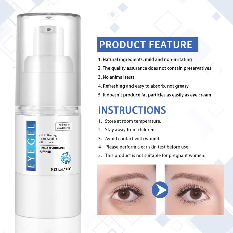 Anti Aging Eye Gel, EYE JOR NEY Eye Gel for Dark Circles, Under Eye Bags, Crow's Feet, Fine Lines, and Sagginess, Reducing Puffiness Wrinkles - BeesActive Australia