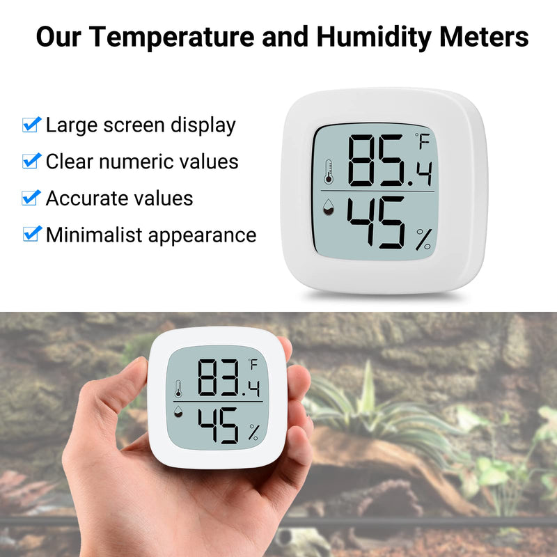 Aggforbl Digital Display Reptile Terrarium Thermometer Hygrometer High-Accuracy Reptile Tank Thermometer and Hygrometer Suitable for Reptiles and Amphibians 200 - BeesActive Australia
