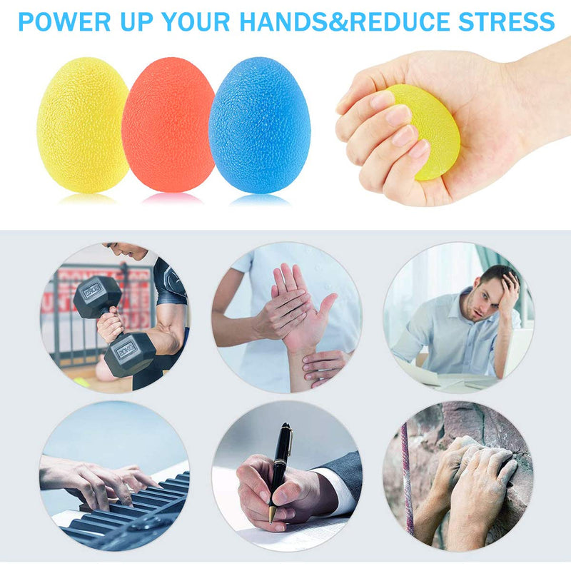 ICOUVA Gel Hand Balls [3PCS], Therapy Exercise Gel Squeeze Balls for Arthritis Hand,Finger,Grip Strengthening and Stress Relief - BeesActive Australia