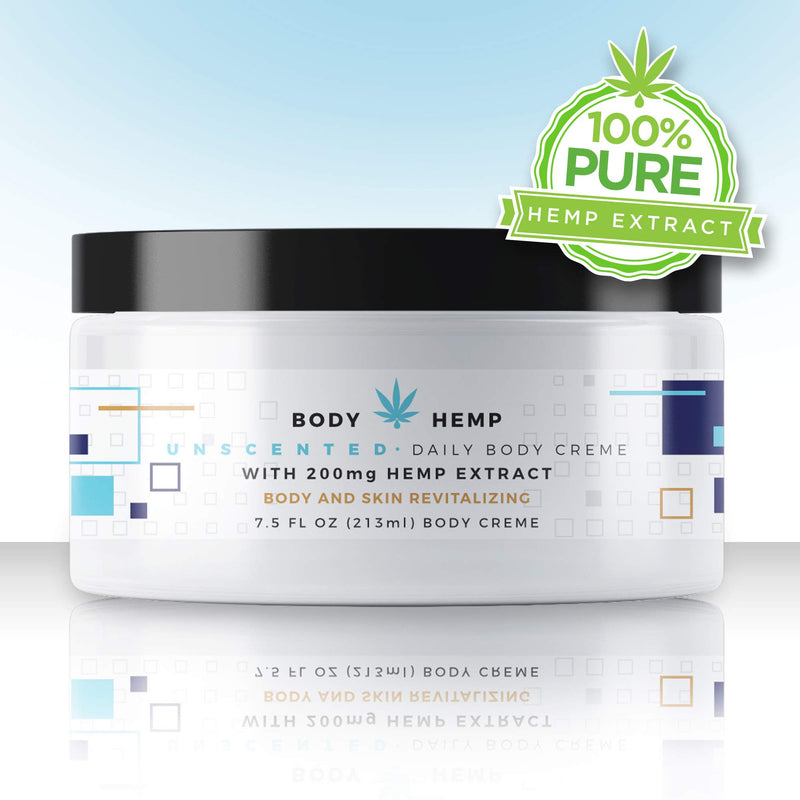 Daily Use UNSCENTED Lotion By Body Hemp | All Natural Hemp Infused Lotion | Body And Skin Revitalization Within Minutes | 200MG All Natural Hemp Extract | Hemp Lotion Made In The USA - BeesActive Australia