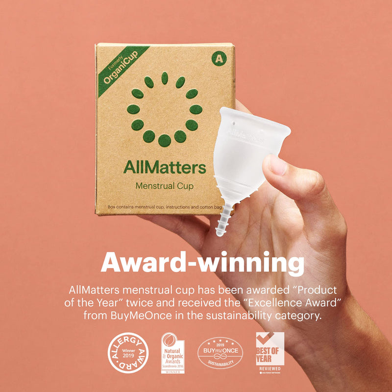 AllMatters Menstrual Cup (Formerly OrganiCup) Size A, for Those Who Haven’t Given Birth Vaginally. Award Winning Period Cup - BeesActive Australia