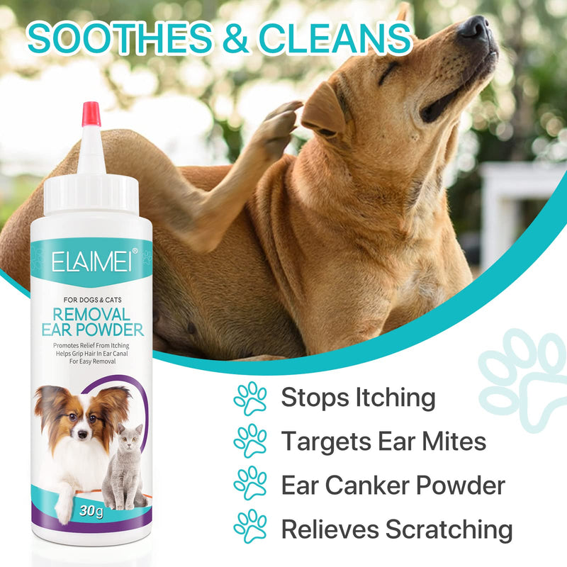 Purvigor Dog Ear Cleaner, Ear Infection Treatment for Pets, Removes Itching and Ear Hair, Effective Eliminates Ear Odour, Dirt and Debris, Advanced Dog & Cat Ear Cleaner Solution 1PC - Ear Powder - BeesActive Australia