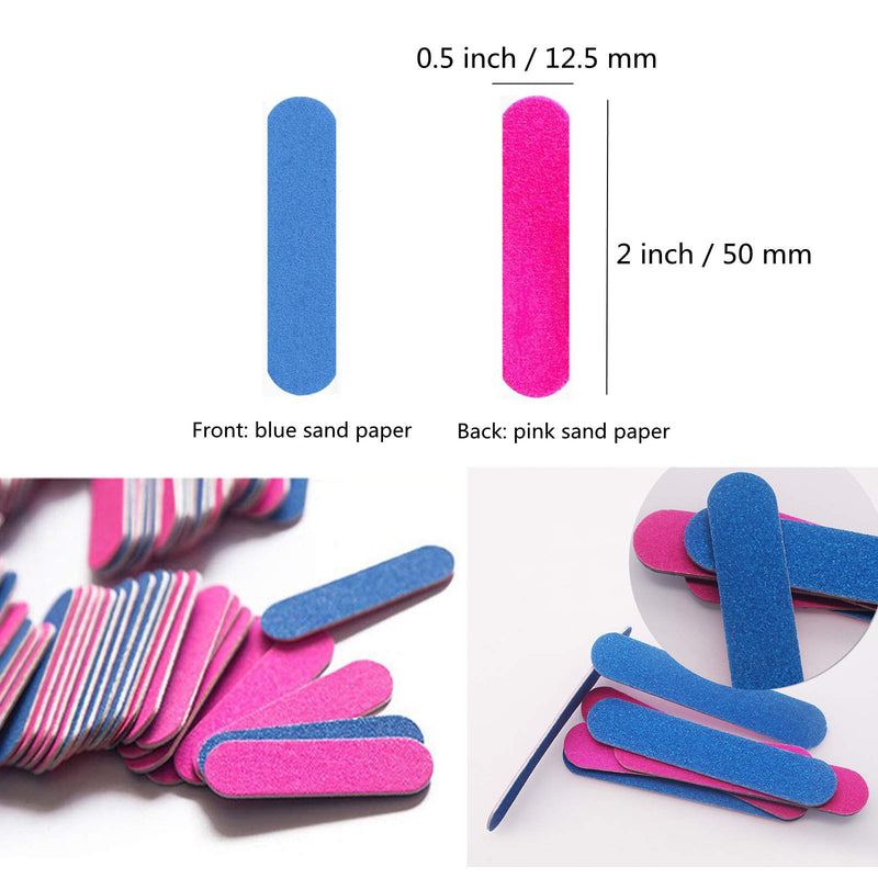 Transun Moo Mini Nail Files Bulk, 100 Pack 2 Inches Disposable Double Sided Emery Boards Manicure Pedicure Tools 2 Inch - BeesActive Australia