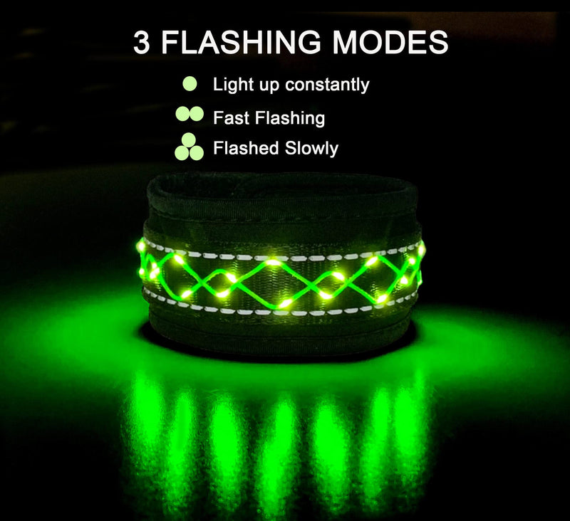 SUKEYME 4pcs LED Horse Boots, USB Rechargeable LED Light up Horse Tack - Added Visibility & Safety for Night Horse Riding Green - BeesActive Australia