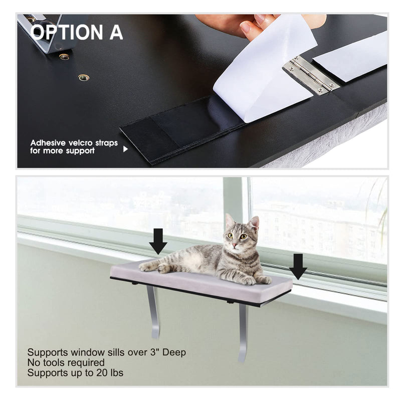 Topmart Window Sill Cat Perch,Kitty Sill,Cat Window Perch for Large Cats,Cat Window Seat,Cat Shelf for Window Sill,Window Cat Bed,Pet Window Perch Shelf - BeesActive Australia