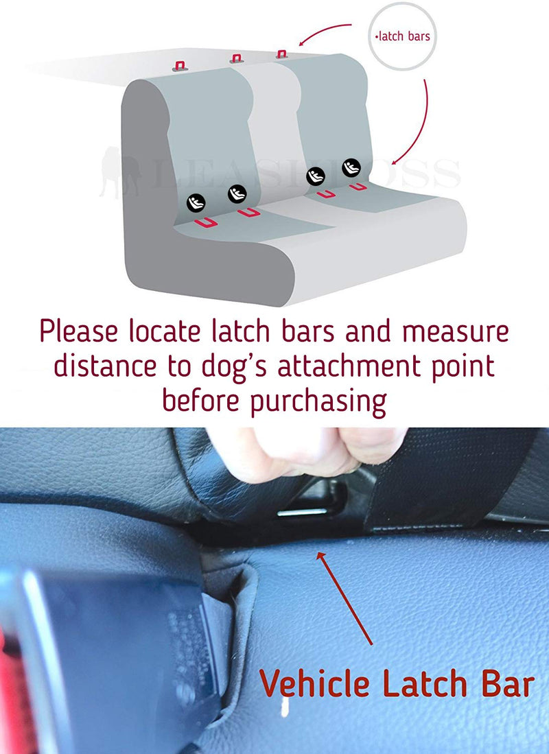 Leash Boss Dog Car Seat Belt Restraint - No-Chew Heavy Duty Car Seatbelt for Pets - 5 Sizes - Coated Steel Rope to Prevent Chewing 26 In - BeesActive Australia