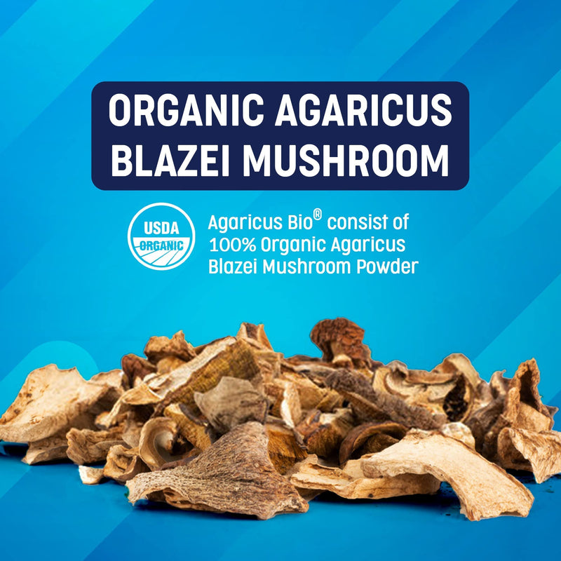 Atlas World Agaricus Bio, Agaricus Blazei for Pet Immune System Support, Cat and Dog Immune Booster, Organic Agaricus Blazei Mushroom Supplement for Dogs and Cats, 300 mg, 60 Vegetable Capsules - BeesActive Australia