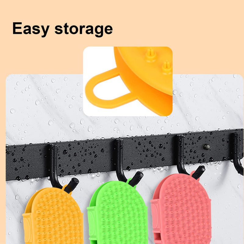 Ewinoom Dog Grooming Shampoo Brush, Pet Soothing Massage Rubber Bristles Curry Comb, Bath Gloves for Dogs and Cats Washing, Double-Sided Available, Yellow Yellow (Pack of 1) - BeesActive Australia