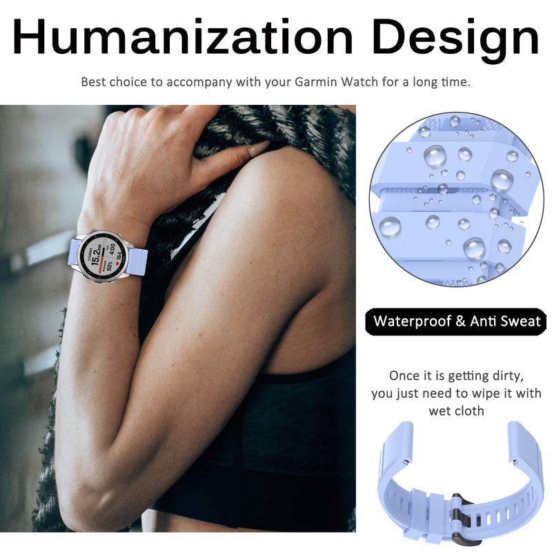 Miimall Compatible Garmin Fenix 7S Band, Soft Sport Silicone 20mm Replacement Wristband Lightweight Easy-Fit Band Straps for Garmin Fenix 20mm 7S/7S Solar/7S Sapphire Solar/6S/5S(Cornflower Blue) Cornflower Blue - BeesActive Australia