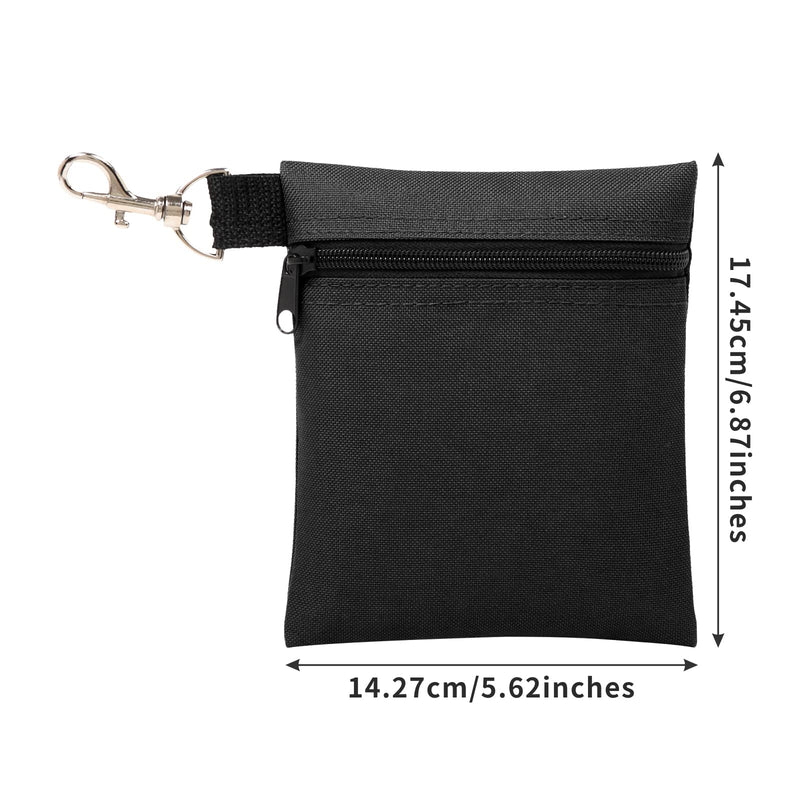 BuyAgain Golf Tee Pouch, 5.62 X 6.87 Inch Professional Zipper Golf Tee/Ball Pouch Bag with Metal Lobster Claw Clip - BeesActive Australia