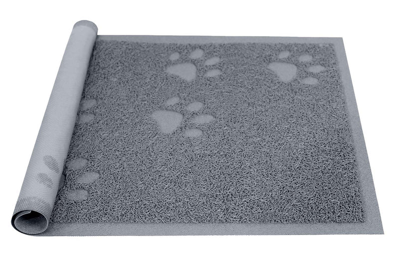 Darkyazi Cat Litter Box Mat for Floor Litter Trapping Mat Non-Slip Backing, Scatter Control, Easy Clean, Water Resistant, Soft on Paws (15.75" x 11.75",Grey) 15.75" x 11.75" Grey - BeesActive Australia