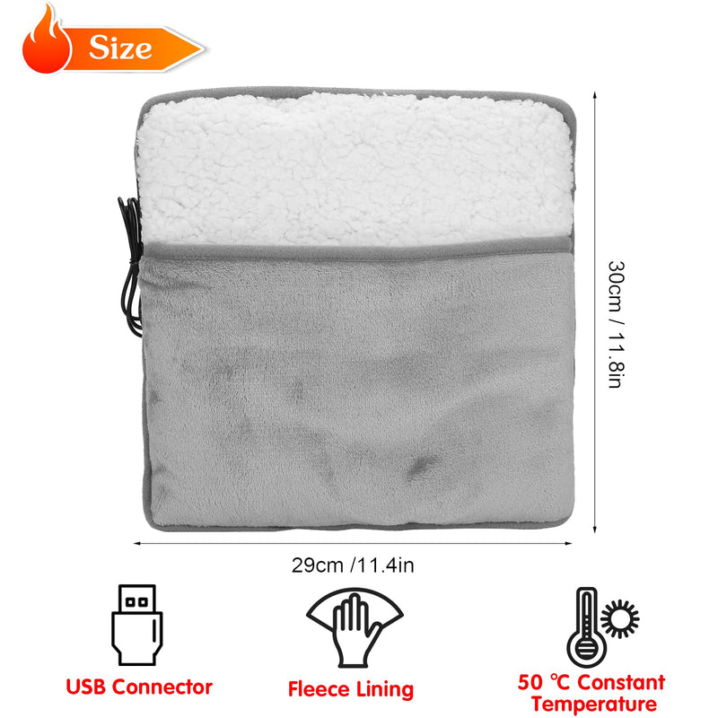 USB Heated Foot Warmer Winter Warm Heating Foot Pad Cosy Electric Feet Cushion 122? Constant Temperature Washable Soft Fleece Foot Mat for Men Women - BeesActive Australia