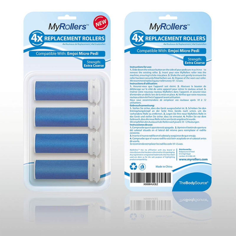 Compatible with Scholl Express Pedi - Refill Extra Coarse Replacement Rollers (Pack of 4) - BeesActive Australia