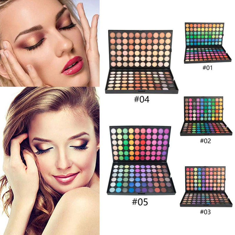 Pure Vie Professional Hightlight Eyeshadow Palette Makeup Contouring Kit - 120 Colors Highly Pigmented Shiny Shimmer Natural Cosmetic Eye Shadows Pallet Powder Palette #3 - BeesActive Australia