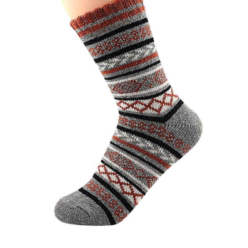 Mens Warm Wool Socks Soft Cozy Socks for Fall Winter Sports Socks Cashmere Athletic Crew Socks for Men 01 (5/Diamond)(size 6-9) - BeesActive Australia