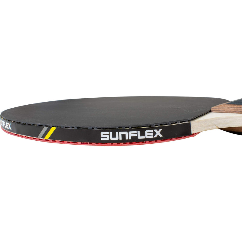 Sunflex Plus A13 Table Tennis Racket - Starter Ping Pong Bat for Training Wooden Handle with Ergo Grip - Smooth Rubber Racket with Inverted Pips Without Sponge - BeesActive Australia