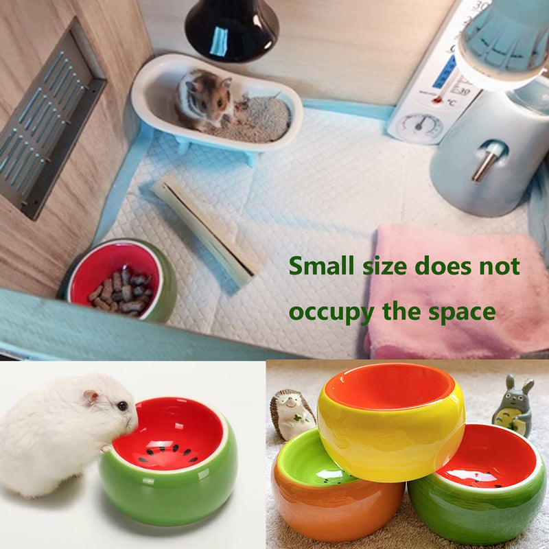 JSLZF Hamster Bowl Hamster Food Dish Ceramic Small Animal Bowl Prevent Knocking Over, Food Splashing and Chewing Feeding Dish for Gerbil Chinchilla Rat Ferret Hedgehog (3 PCS) 3.1x1.6in - BeesActive Australia