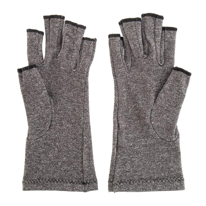 1 Pair Arthritis Compression Gloves for Women Fingerless Relieve Arthritis Symptoms Raynauds Disease Carpal Tunnel (Grey, S) Grey S (Pack of 2) - BeesActive Australia