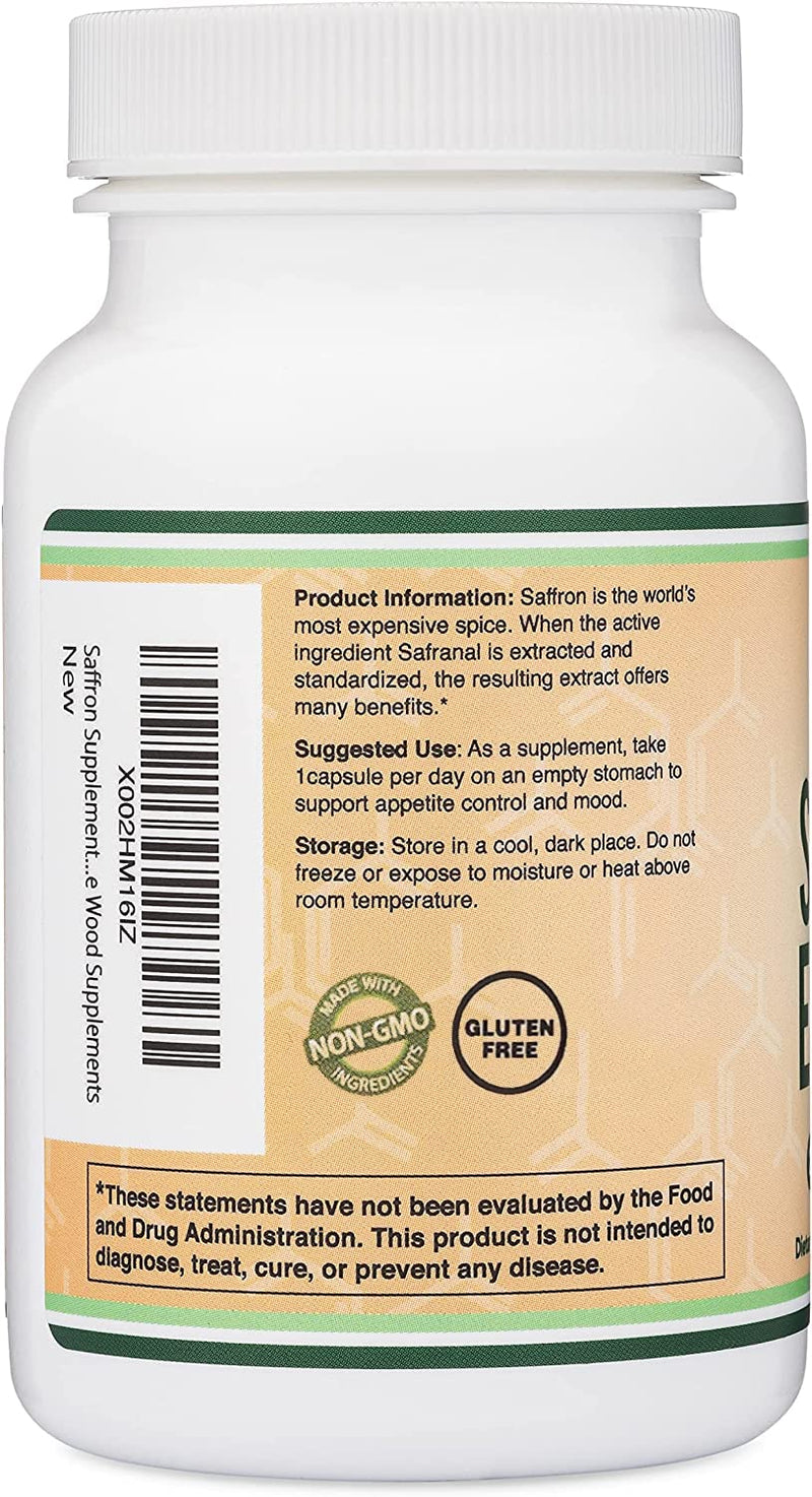 Saffron Supplement for Focus - Saffron Extract 88.5mg Vegan Capsules (210 Count) Minor Appetite Suppressant for Healthy Weight Management (Supports Eye, Retina, and Lens Health) by Double Wood - BeesActive Australia