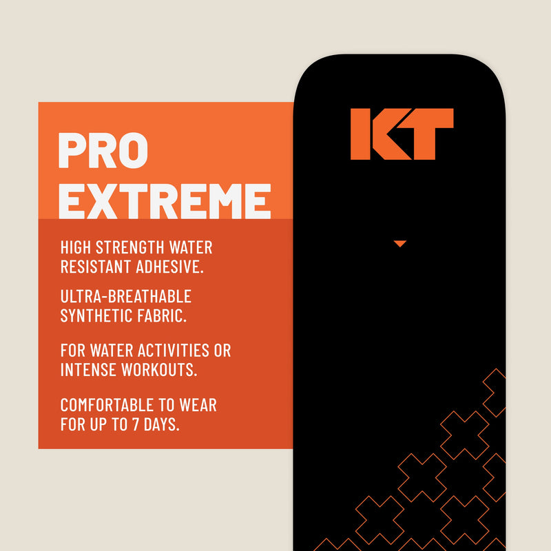KT Tape, PRO Extreme Synthetic Kinesiology Athletic Tape, Tone Series, 20 Count, 10” Precut Strips, Espresso, 20 Precut Strips Jet Black - BeesActive Australia