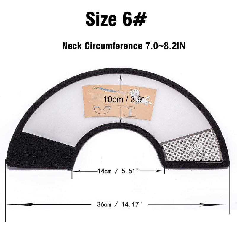Depets Adjustable Recovery Pet Cone E-Collar for Cats Puppy Rabbit, Plastic Elizabeth Protective Collar Wound Healing Practical Neck Cover S: 7.0-8.2 IN - BeesActive Australia