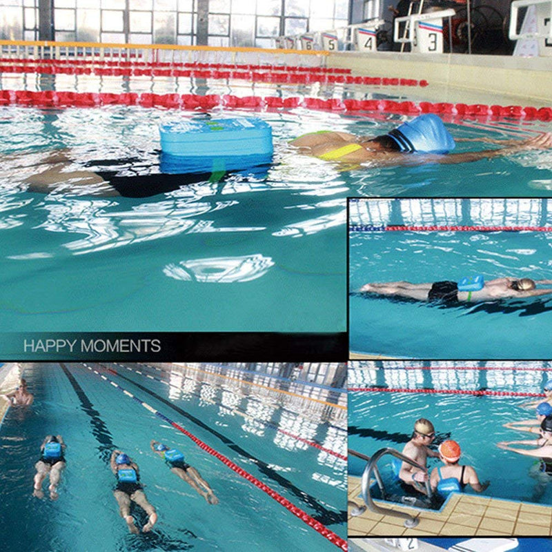 [AUSTRALIA] - Egoelife Foam Back Floating Board Kickboard Swimming Training Aid with Buckle Belt for Kids Swimming Beginner (Swim Belt) (Black Float) Back Float 