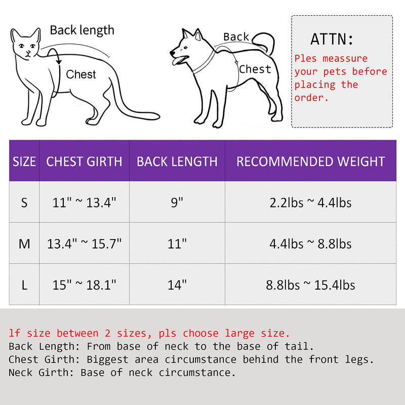 AixyZzz Professional Cat Recovery Suit for Abdominal Wounds Cotton Breathable Onesie for Cats After Surgery Clothes Kitten Spay Recovery Suit Female Cats Dogs Medium Pink - BeesActive Australia