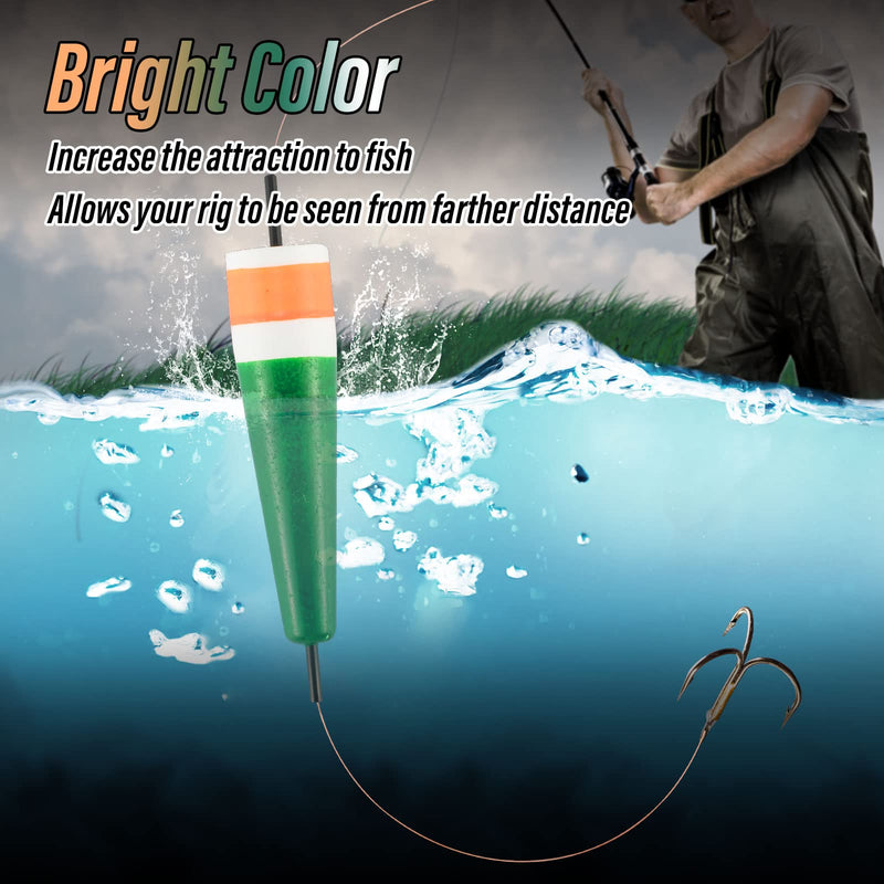 Dr.Fish 5 Pack Popping Cork Floats Foam Float Fishing Bobbers for Carolina Rig Freshwater Saltwater Fishing Tackle Accessories for Bass Catfish Speckled Trout Redfish Flounder - BeesActive Australia