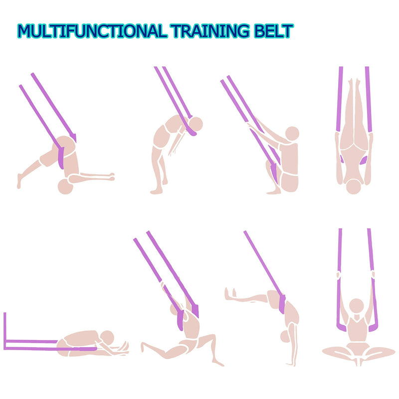 Adjustable Leg Stretching Strap, Yoga Fitness Flexibility Door Stretcher Strap/Back Bend Assist Trainer, Yoga Swing for Aerial Yoga Ballet Cheer Gymnastics Taekwondo Dancers - BeesActive Australia