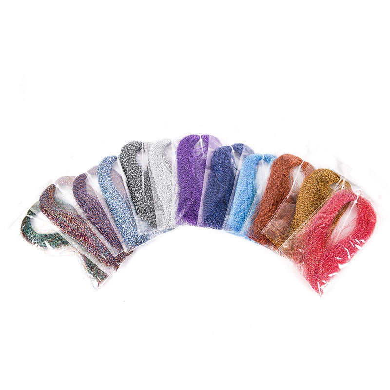 M MAXIMUMCATCH Maxcatch Crystal Flash Fly Tying Materials Flashabou Tinsel Fishing Flies Making Kit 12 Colors Set B - BeesActive Australia