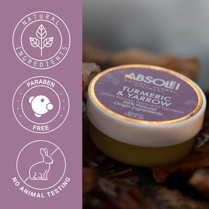 Absolei Haemorrhoids Ointment, Natural Turmeric and Yarrow Ointment to Soothe The Pain, Swelling and Itching, 40 ml - BeesActive Australia
