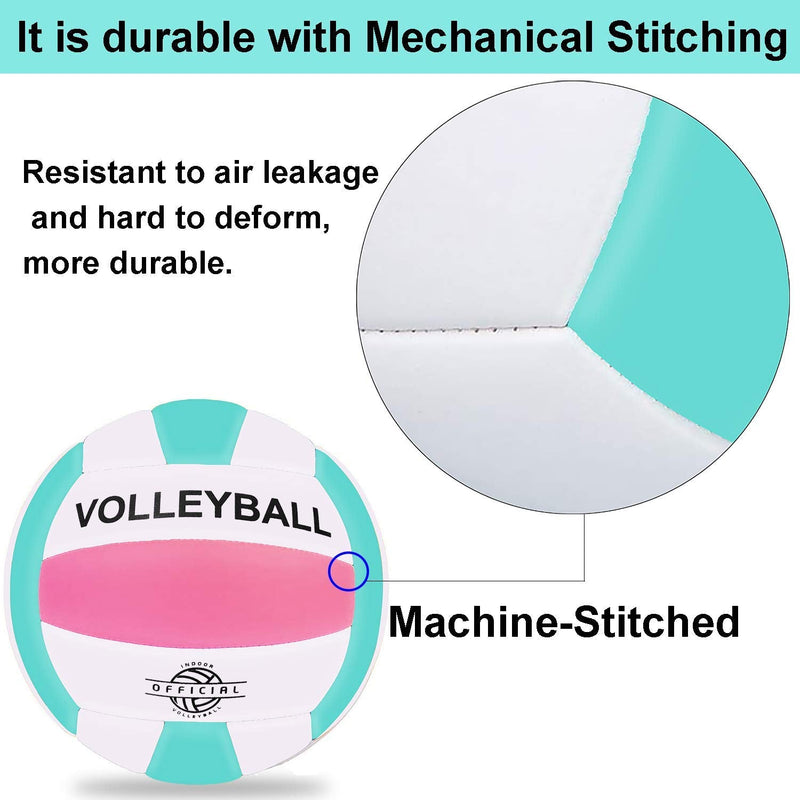 Super Soft Volleyball Beach Volleyball Official Size 5 for Outdoor/Indoor/Pool/Gym/Training Premium Volleyball Equipment Durability Stability Sports Ball - BeesActive Australia