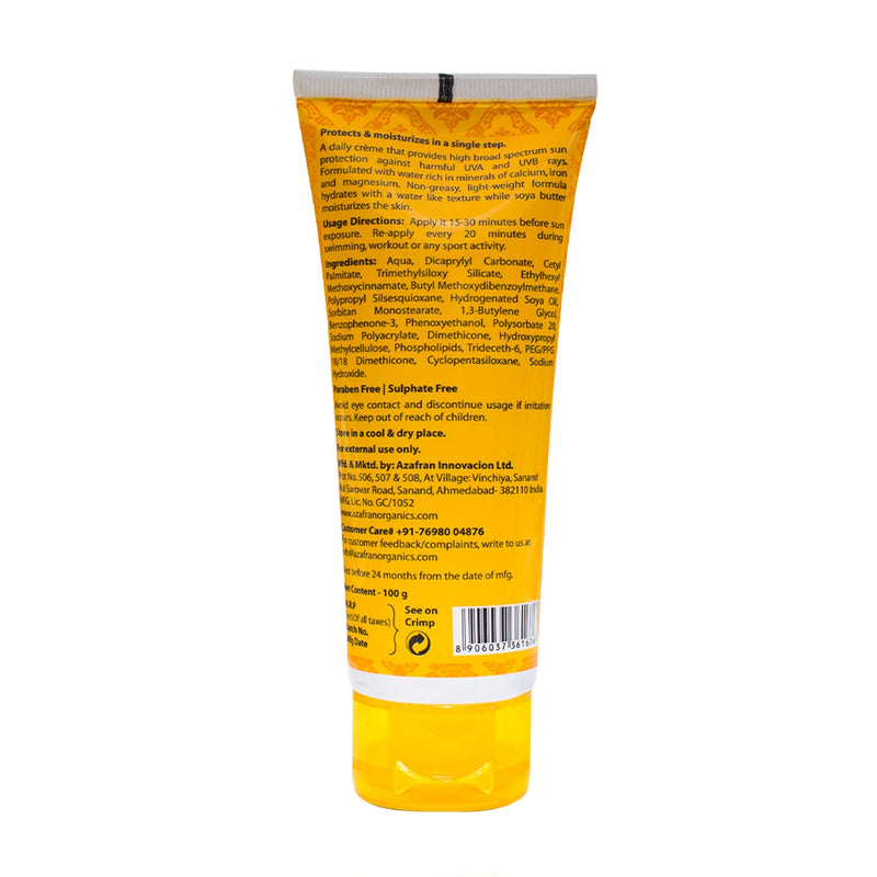 Azafran Organics D'fend SPF 50+Creme, 100g - BeesActive Australia