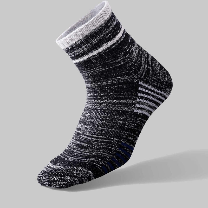 Men's Hiking Walking Socks, FEIDEER Multi-Pack Wicking Cushioned Outdoor Recreation Hiking Crew Socks Black - Quarter 10-13 - BeesActive Australia
