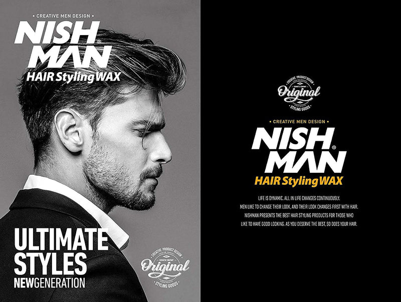 Nish Man Cola Aqua Wax Series Water Based Men’s Hair Styling Natural Shine Strong Hold Nishman Gel Wax 150 ml (09 Cola) - BeesActive Australia
