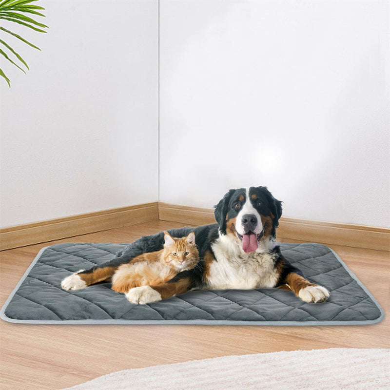 Nobleza Self Warming Pet Pad, Super Soft Plush Dog Crate Pad for Travel or Home, Washable Anti-Slip Kennel Mat for Large Medium Small Dogs and Cats 45" × 28" - BeesActive Australia