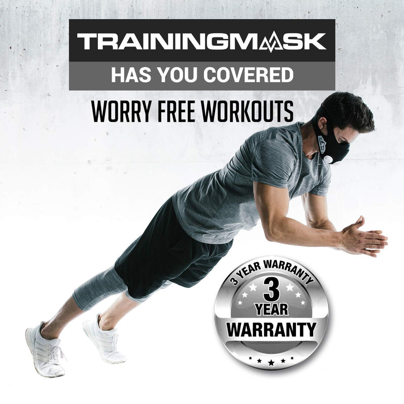 TRAININGMASK Training Mask 2.0 - for Endurance - Increase Your Sports Performance, Endurance, Weight Lifting, Workout, Running Altitude Mask, Fitness Running, Manufactured in USA Black Medium - BeesActive Australia