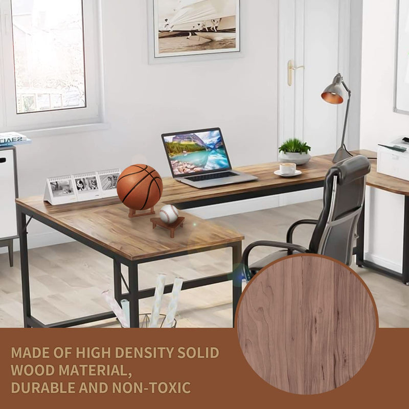 Ball Stand Holder,Ball Display Stand Wooden for Football Basketball Stand Soccer Ball Holder,Rugby Ball Volleyball Sports Ball Storage Rack Made of Solid Wood,Trophy Autograph Memorabilia Display Case - BeesActive Australia