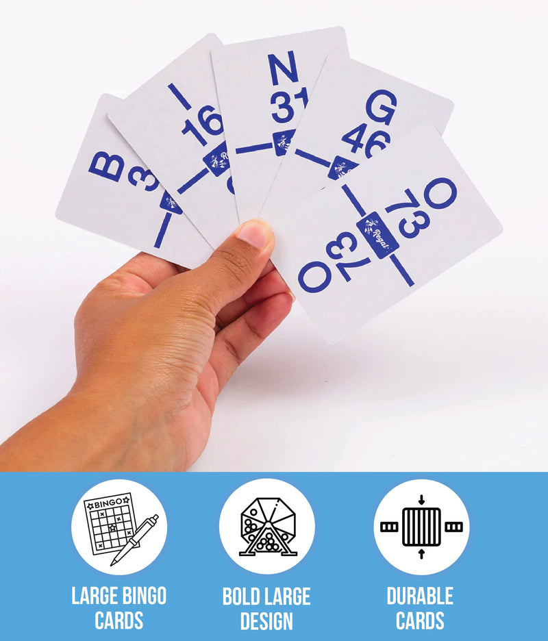 Regal Games - Standard Bingo Calling Cards - High Contrast Numbers & Letters - Durable Plastic Coating - 2.5" x 3.5" Cardstock - 75 Cards (B1 - O75) - BeesActive Australia