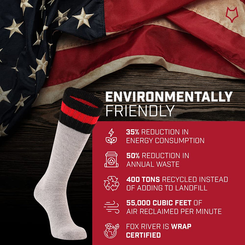 Fox River Men's Standard Outdoorsox Extra-Heavyweight Boot & Field Mid-Calf Socks Large Grey - BeesActive Australia
