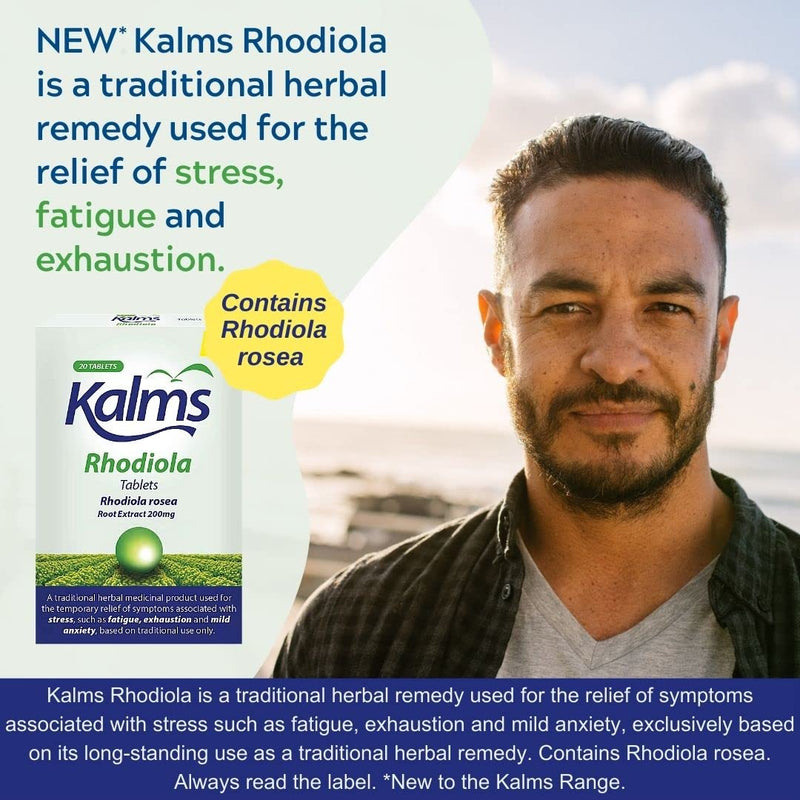 Kalms Rhodiola, 20 Tablets - Temporary Relief From Fatigue And Exhaustion Associated With Stress - BeesActive Australia