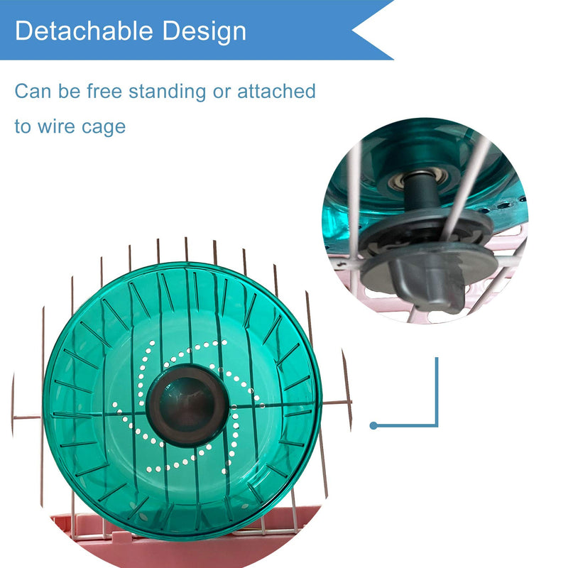 Petest Hamster Exercise Wheel, Silent Spinner Running Wheels for Small Animal, Hamster, Gerbils and Mice, Diameter 6.7 inch / 8.3 inch, Multiple Colors Available Green - BeesActive Australia