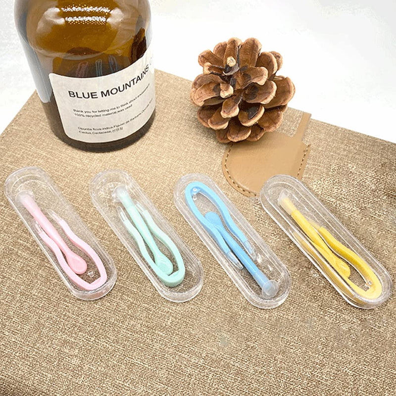 Contact Lens Tweezers, 4 Colors Contact Lens Remover Tool, Tweezers and Suction Stick with Small Box, for Travel and Outdoor Activities, 8PC - BeesActive Australia