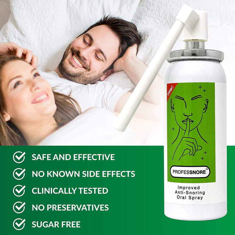 Snore Solutions Anti Snoring Stop Relief Spray ProfesSnore (1.69 Fl Oz (Pack of 1)) 50 ml (Pack of 1) - BeesActive Australia