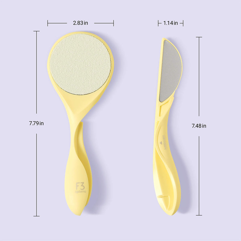 F3 Systems 2-in-1 Ceramic & Stainless Foot File, Multi Use Foot Care Tool, Dead Skin Cell, Corn Removal Set,Effective for Cracked Heel,Ergonomic Design,Foot Scrubber,Professional Foot File, Exfoliator - BeesActive Australia